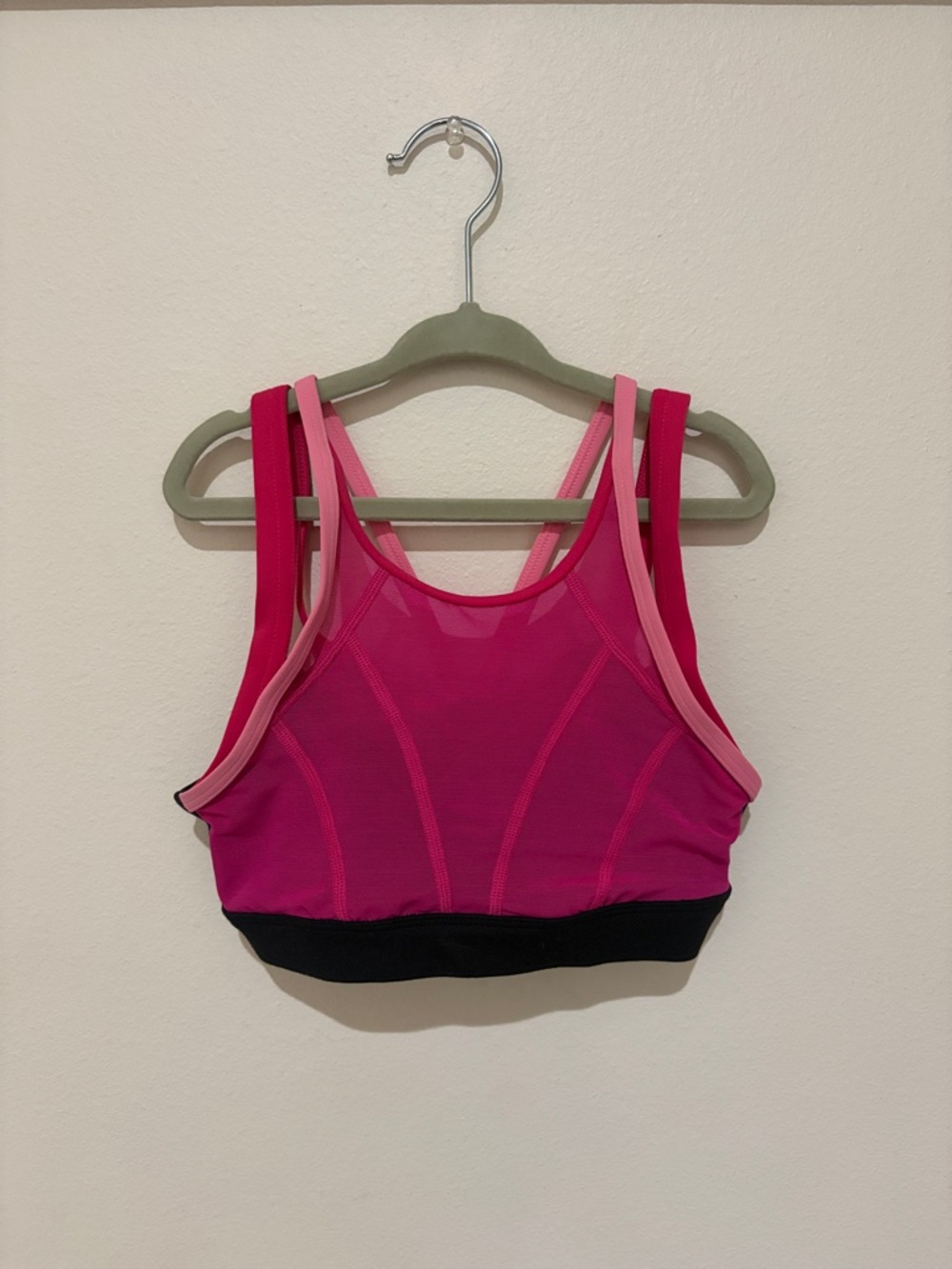 Jo & Jax CM Girls' Hot Pink Dance Crop Top with Black Band